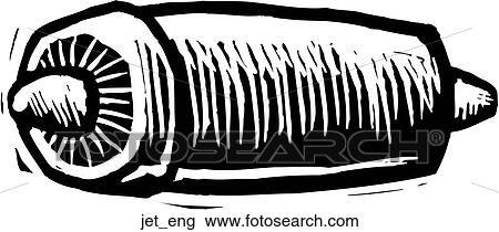 Jet Engine View Large Clip Art Graphic Clipart - Jet Engine. Fotosearch