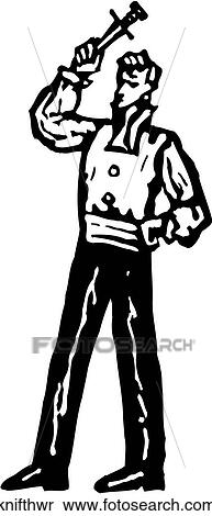 Knife Thrower View Large Clip Art Graphic Clipart - Knife Thrower. Fotosearch