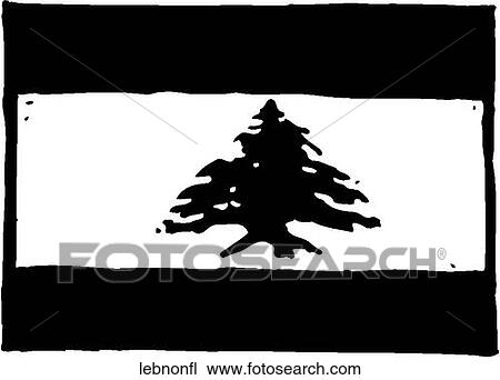 Lebanon Flag View Large Clip Art Graphic Clipart - Lebanon Flag. Fotosearch