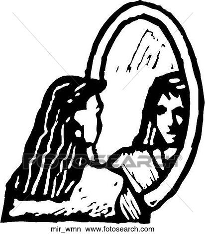 Mirror Woman View Large Clip Art Graphic Clipart - Mirror Woman. Fotosearch