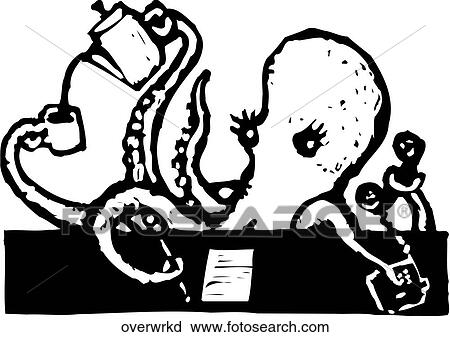 Clipart - Overworked. Fotosearch