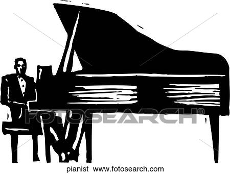 Pianist View Large Clip Art Graphic Clip Art - Pianist. Fotosearch