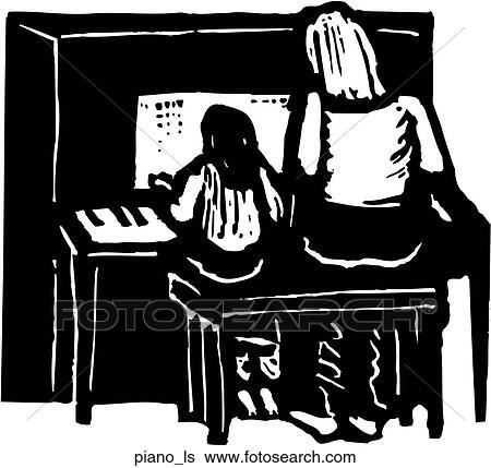 Clip Art - Piano Lesson. Fotosearch