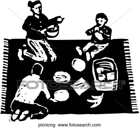 Clipart - Picnicing. Fotosearch
