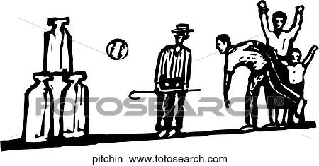 Pitchin' View Large Clip Art Graphic Clipart - Pitchin'. Fotosearch