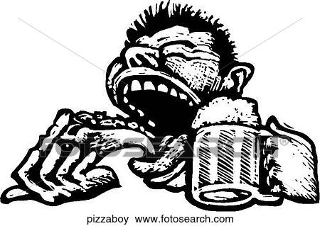 Clip Art - Pizza Boy. Fotosearch