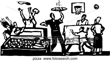 Pizza! View Large Clip Art Graphic Clipart - Pizza!. Fotosearch
