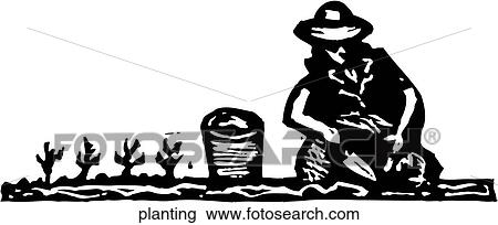 Planting View Large Clip Art Graphic Clipart - Planting. Fotosearch