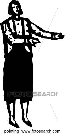 Clipart - Pointing. Fotosearch