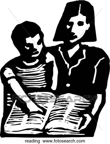 Clipart - Reading. Fotosearch