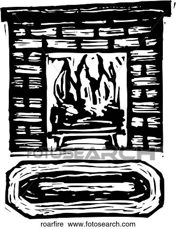 Roaring Fire View Large Clip Art Graphic Clipart - Roaring Fire. Fotosearch