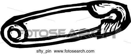 Clipart - Safety Pin. Fotosearch