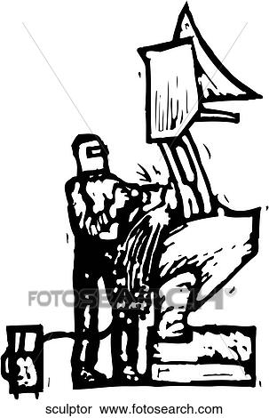 Sculptor View Large Clip Art Graphic Clipart - Sculptor. Fotosearch