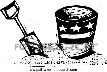 Shovel & Pail View Large Clip Art Graphic Clipart - Shovel & Pail. Fotosearch