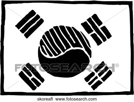 South Korea Flag View Large Clip Art Graphic Clipart - South Korea Flag. Fotosearch