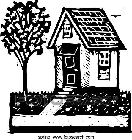 Spring View Large Clip Art Graphic Clipart - Spring. Fotosearch
