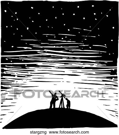 Stargazing View Large Clip Art Graphic Clipart - Stargazing. Fotosearch