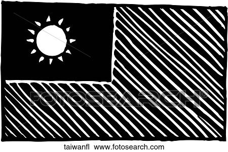 Taiwan Flag View Large Clip Art Graphic Clipart - Taiwan Flag. Fotosearch