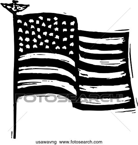 USA Waving View Large Clip Art Graphic Clipart - USA Waving. Fotosearch