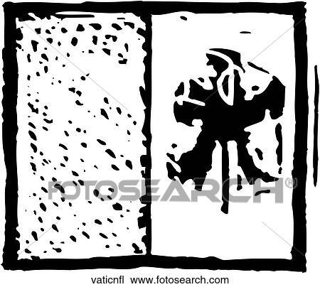 Vatican Flag View Large Clip Art Graphic Clipart - Vatican Flag. Fotosearch