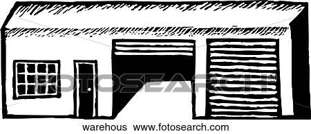 Warehouse View Large Clip Art Graphic Clip Art - Warehouse. Fotosearch