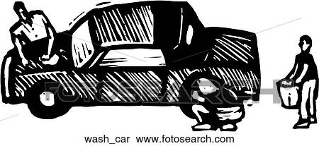 Washing th Car View Large Clip Art Graphic Clipart - Washing th Car. Fotosearch