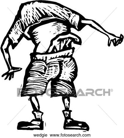 Wedgie View Large Clip Art Graphic Clipart - Wedgie. Fotosearch