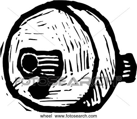 Wheel View Large Clip Art Graphic Clipart - Wheel. Fotosearch