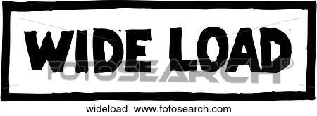 Wide Load View Large Clip Art Graphic Clipart - Wide Load. Fotosearch