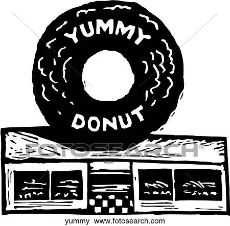 Yummy Donut View Large Clip Art Graphic Clip Art - Yummy Donut. Fotosearch