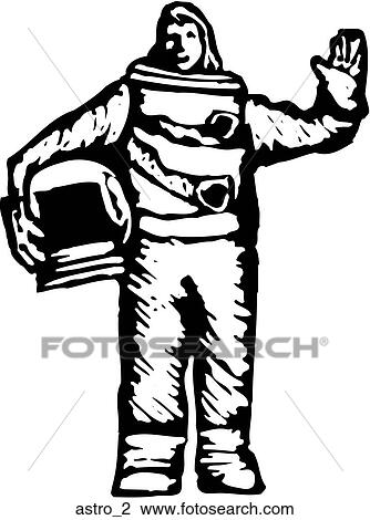 宇宙飛行士 ２ クリップアート 切り張り イラスト 絵画 集 Astro 2 Fotosearch