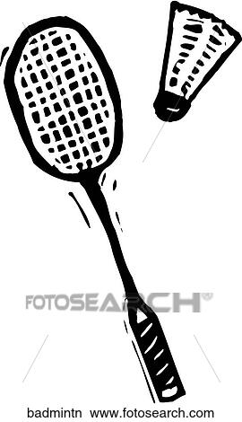 Badminton View Large Clip Art Graphic Clipart - Badminton. Fotosearch
