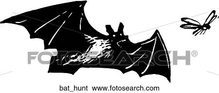 Bat Hunting View Large Clip Art Graphic Clip Art - Bat Hunting. Fotosearch