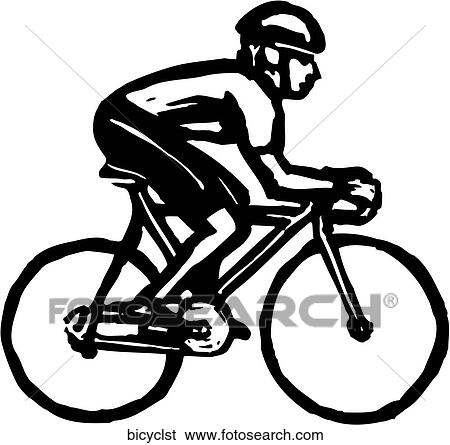 Bicyclist View Large Clip Art Graphic Clip Art - Bicyclist. Fotosearch