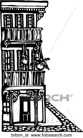 Clip Art - Bourbon St. Fotosearch