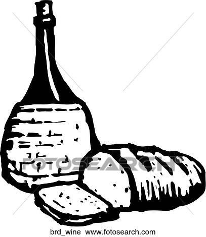 Bread & Wine View Large Clip Art Graphic Clipart - Bread & Wine. Fotosearch