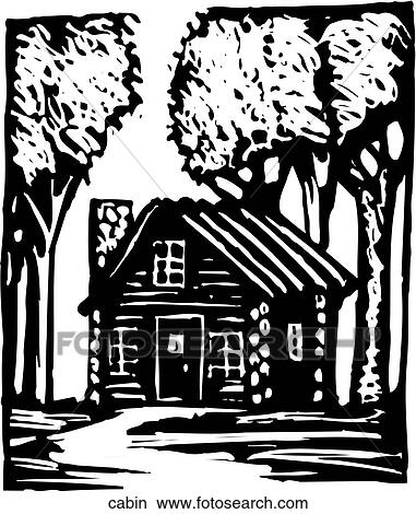 Clipart - Cabin. Fotosearch