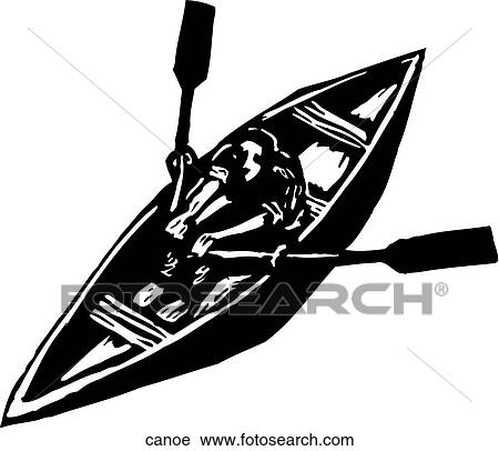 Canoe View Large Clip Art Graphic Clipart - Canoe. Fotosearch