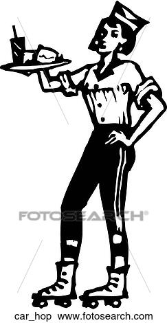 Clipart - Car Hop. Fotosearch