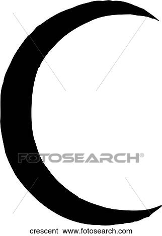 Crescent View Large Clip Art Graphic Clip Art - Crescent. Fotosearch