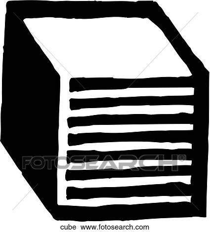 Cube View Large Clip Art Graphic Clipart - Cube. Fotosearch
