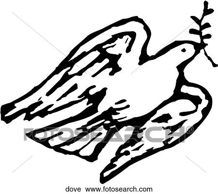 Dove View Large Clip Art Graphic Clipart - Dove. Fotosearch