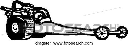 Dragster View Large Clip Art Graphic Clipart - Dragster. Fotosearch