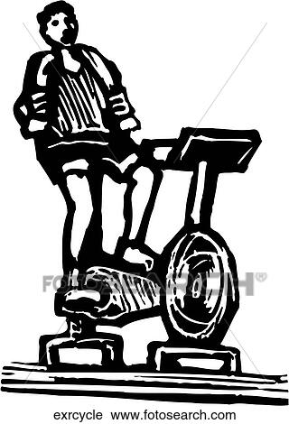 Clipart - Exercycle. Fotosearch