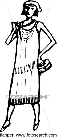 Clipart - Flapper. Fotosearch