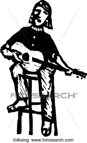 Clipart - Folk Singer. Fotosearch