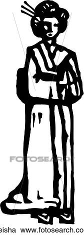 Clipart - Geisha. Fotosearch