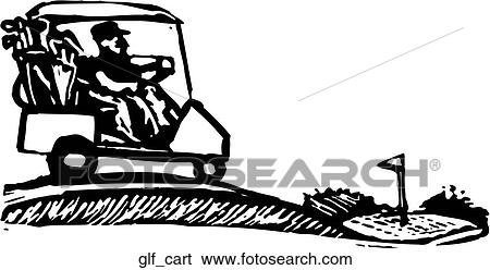 Golf Cart View Large Clip Art Graphic Clip Art - Golf Cart. Fotosearch
