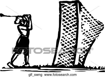 Golf Swing View Large Clip Art Graphic Clipart - Golf Swing. Fotosearch