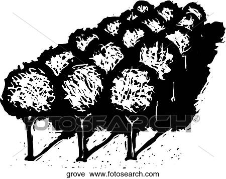 Grove View Large Clip Art Graphic Clipart - Grove. Fotosearch